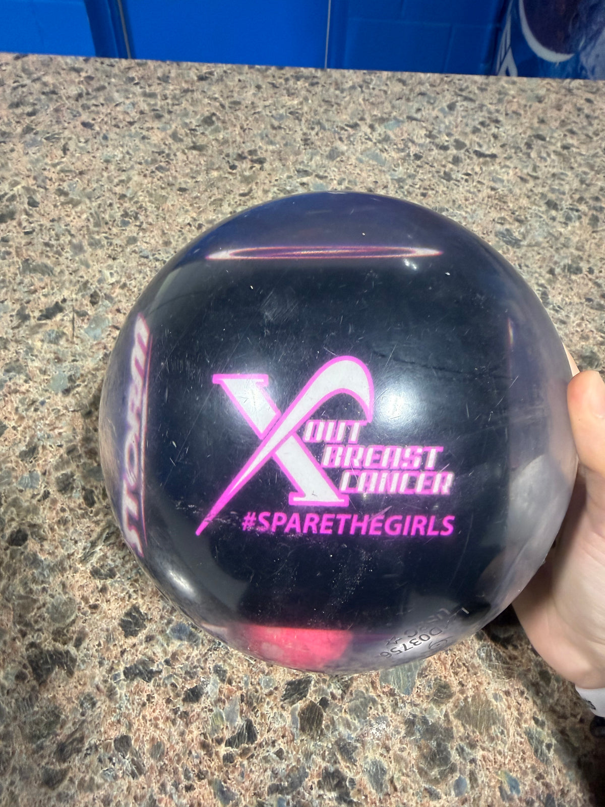 Storm Breast Cancer Spare Ball (used 15lb)